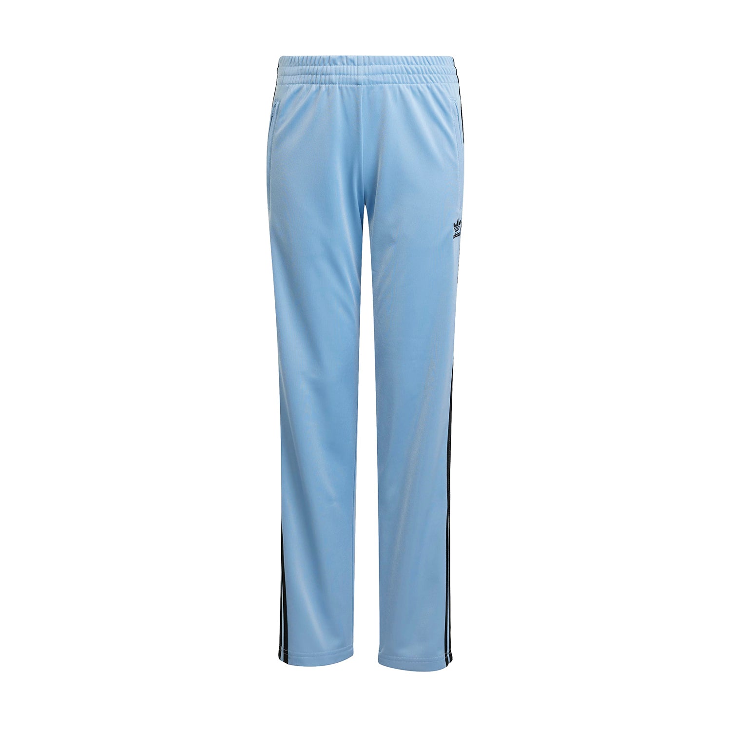 Adidas Firebird youth track pants displayed in a sporty setting, perfect for young athletes.