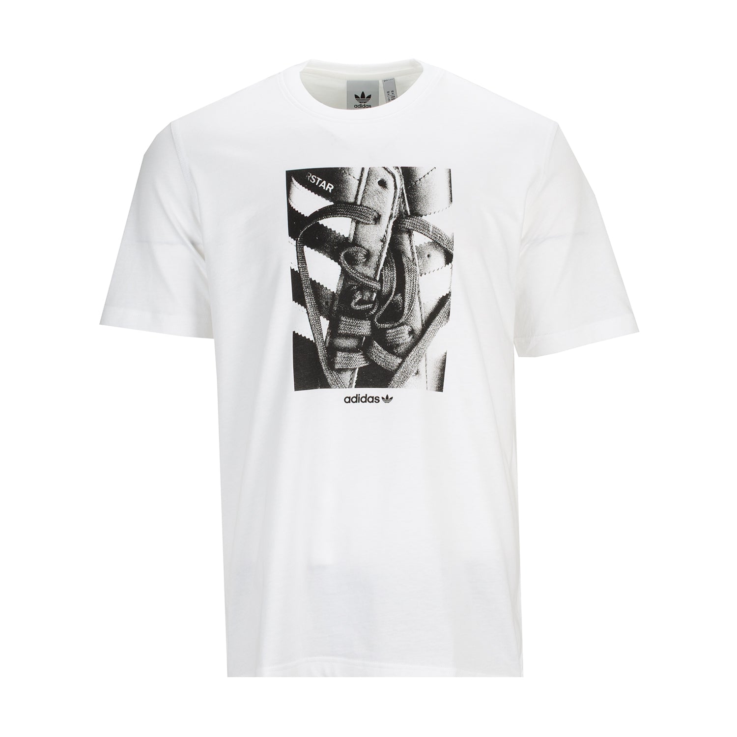 Close-up of Adidas Originals Men's Photo Tee with detailed graphic design