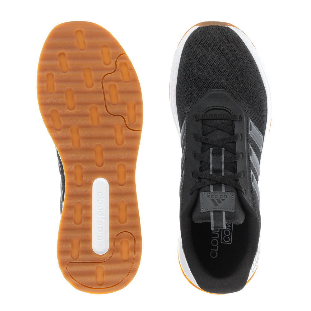 Close-up of Stride Comfort Wide Fit Sneakers showcasing the design and material.