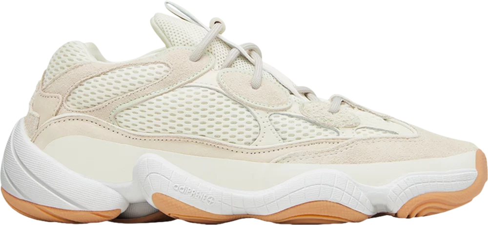 Adidas Yeezy 500 Stone Taupe sneakers front view showcasing the textured upper