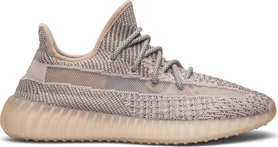 Side view of Adidas Yeezy Boost 350 V2 SYNTH REFLECTIVE sneakers showcasing reflective details.