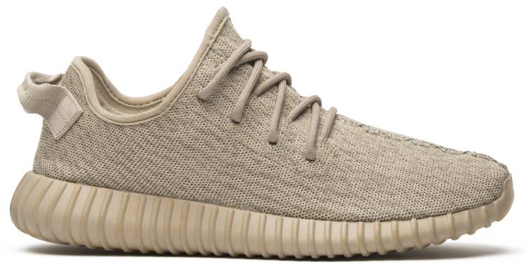 Side view of Adidas Yeezy Boost 350 Oxford Tan sneakers highlighting the colorway