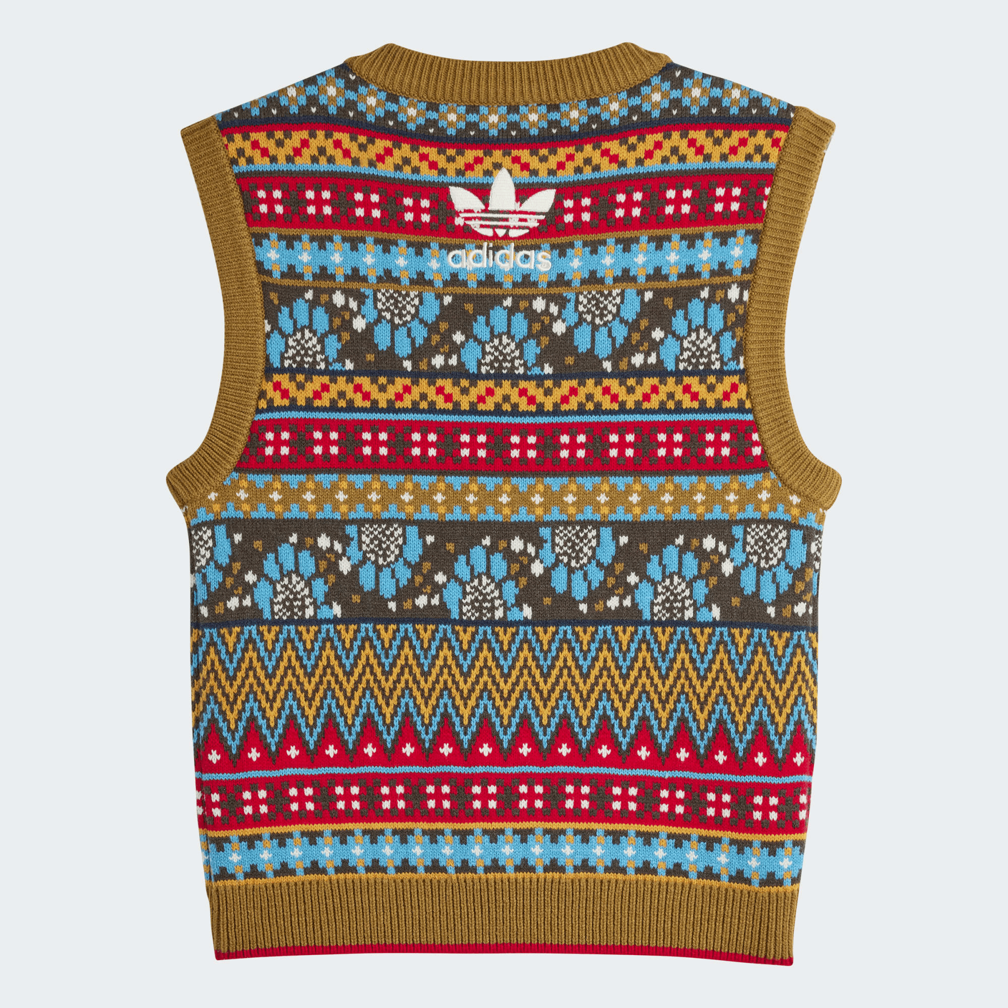 Model wearing the limited edition knit vest styled with streetwear accessories