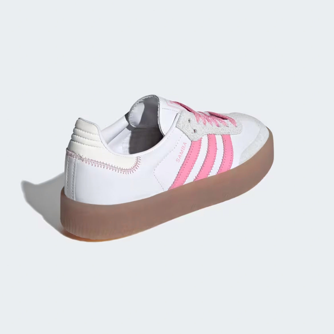 Top view of Adidas Sambae shoes highlighting the thick sole and design details