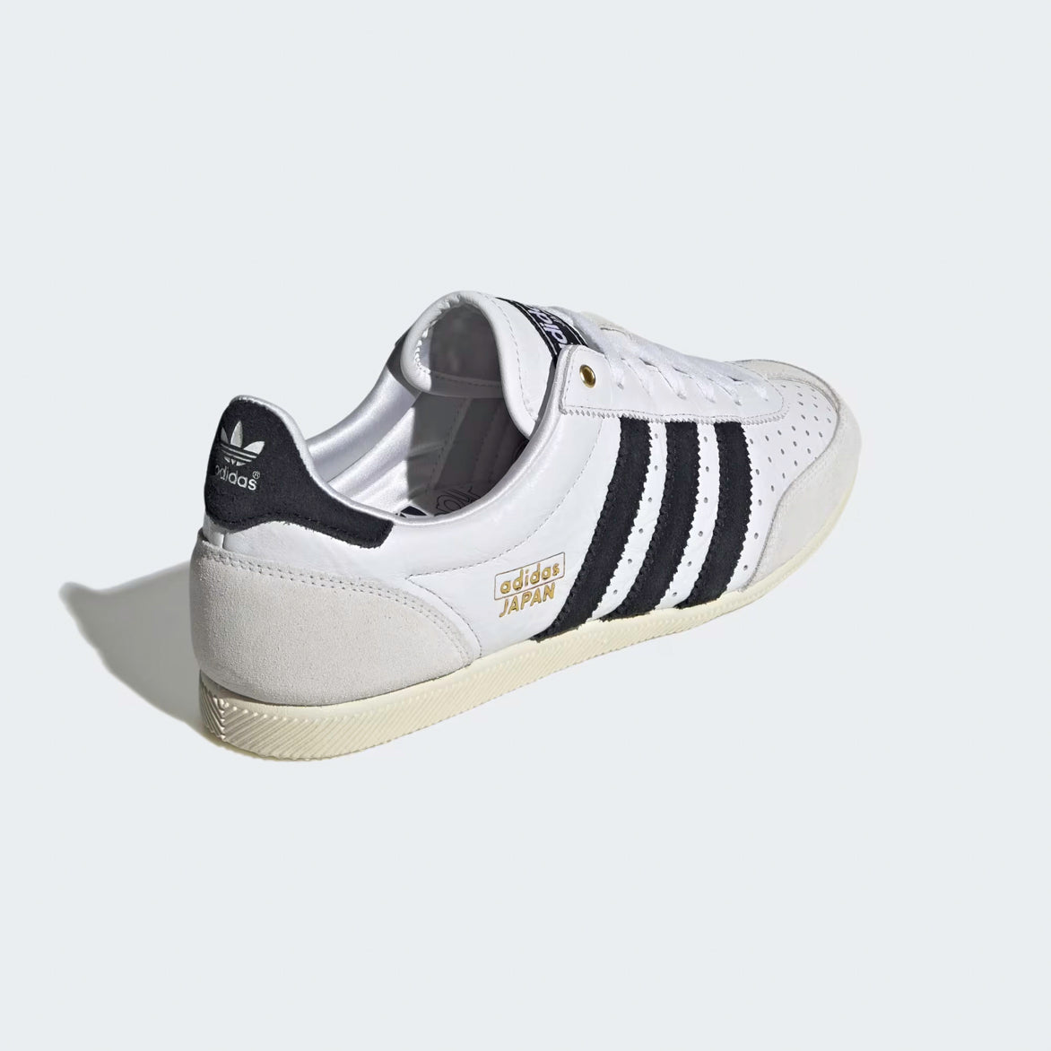 Styled shot of Adidas Japan sneakers with aged rubber sole and vintage design details