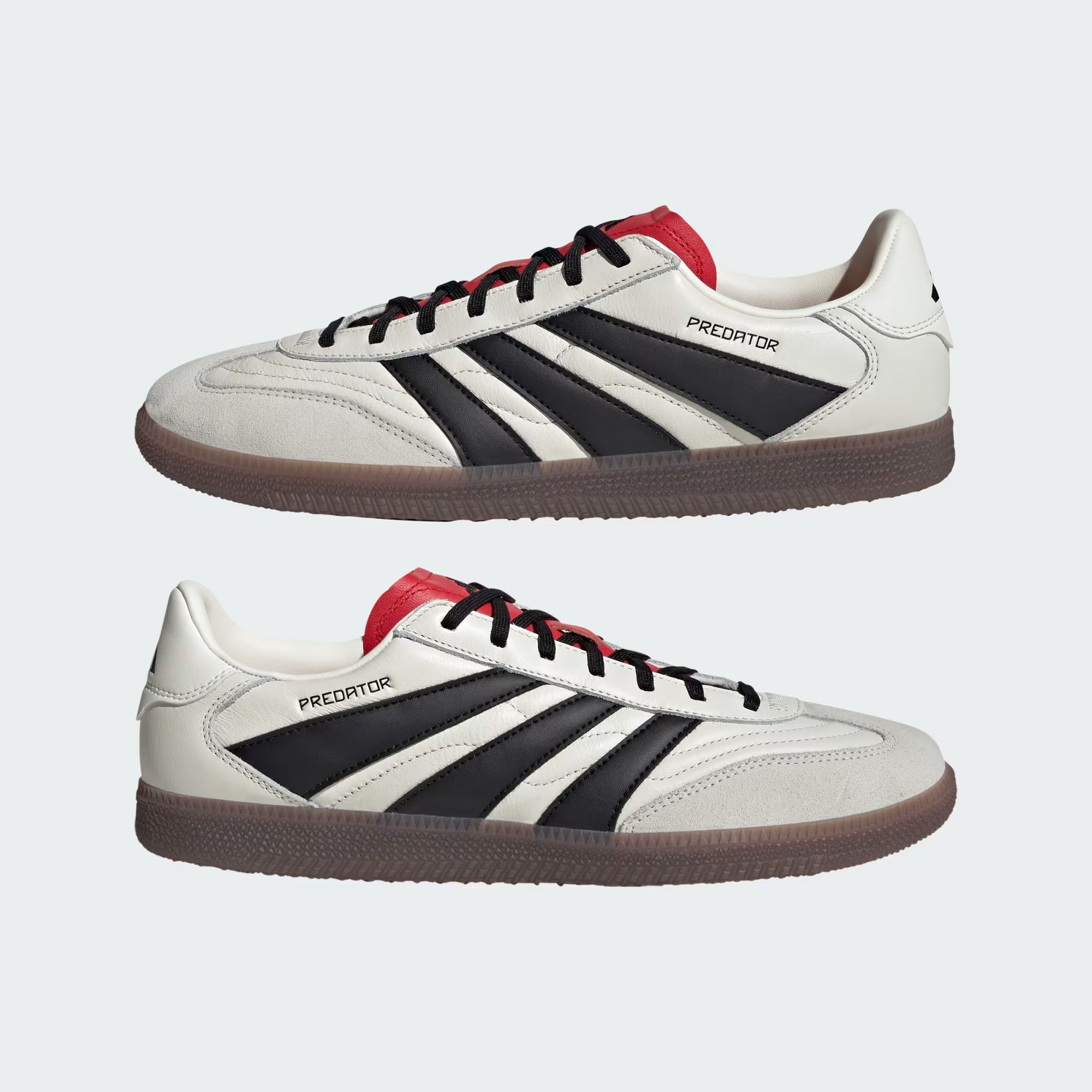 Side view of Adidas Predator Freestyle indoor trainers showing stylish design and grip outsole